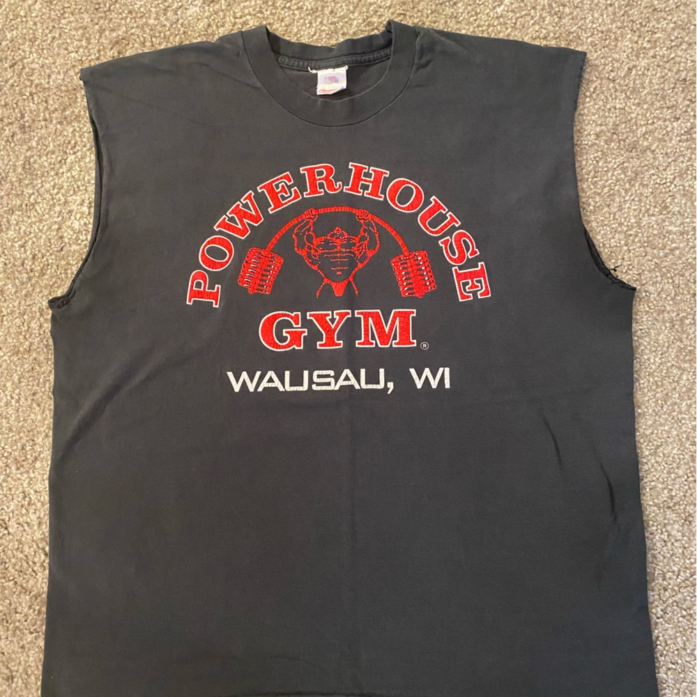 Vintage Powerhouse Gym Muscle Tee XL